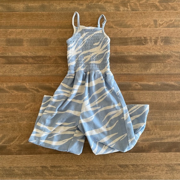 Girls Striped Shirred Romper 4/5T - Picture 1 of 4